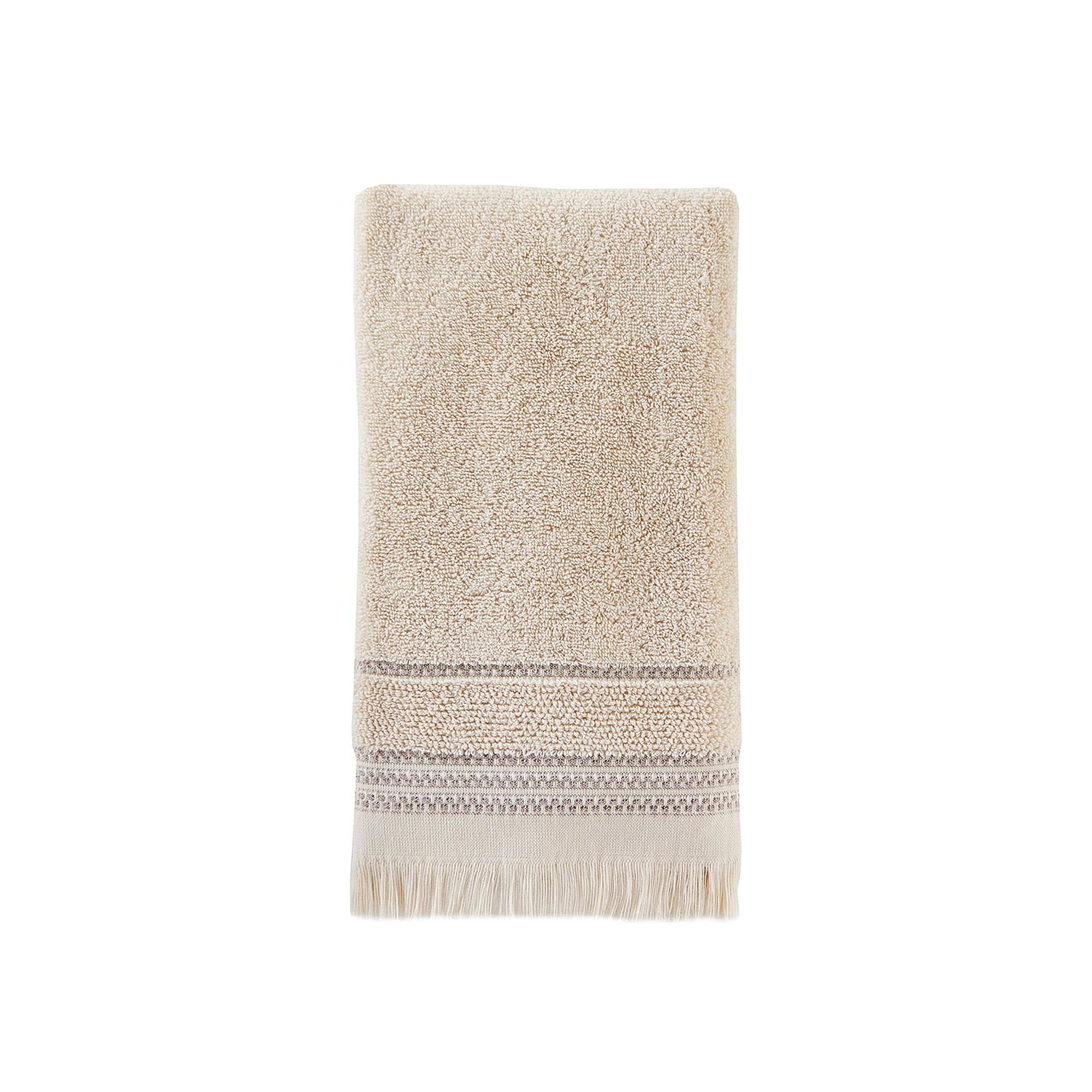 Saturday Knight, Ltd. 2-Piece Jude Fringe Hand Towels, Gray