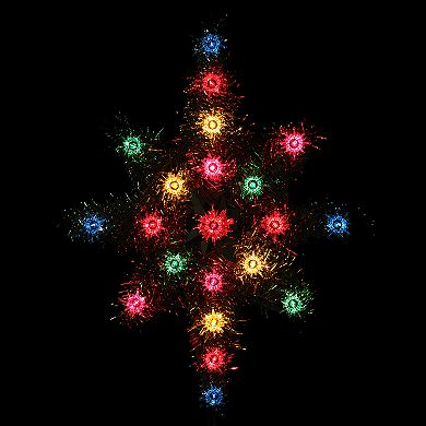 Northlight Seasonal 21-in. Indoor Pre-Lit Tinsel Star Christmas Tree Topper 