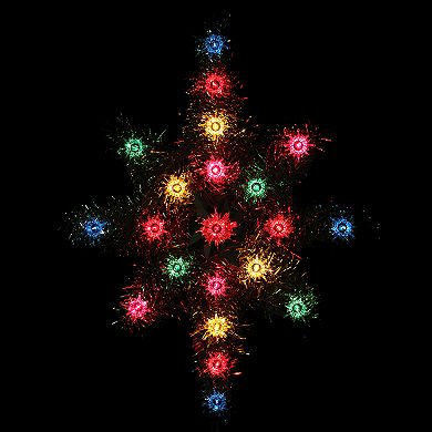 Northlight Seasonal 21-in. Indoor Pre-Lit Tinsel Star Christmas Tree Topper
