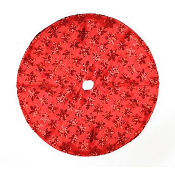 Northlight Seasonal 20 in Red Sequin Snowflake Christmas Tree Skirt