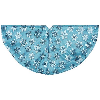Northlight Seasonal 20-in. Blue Sequin Snowflake Christmas Tree Skirt