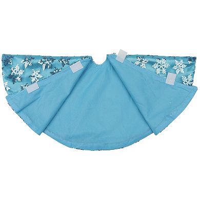 Northlight Seasonal 20-in. Blue Sequin Snowflake Christmas Tree Skirt