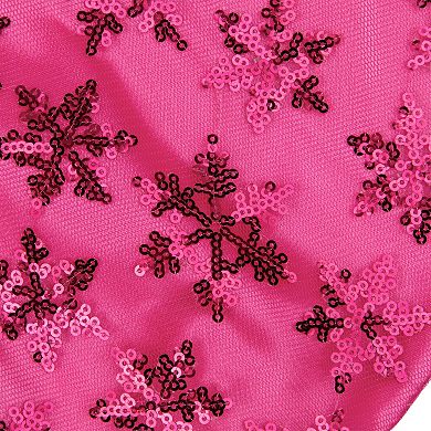 Northlight Seasonal 20-in. Pink Sequin Snowflake Christmas Tree Skirt