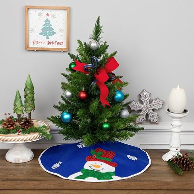 Northlight Seasonal 20-in. Snowman Applique Christmas Tree Skirt