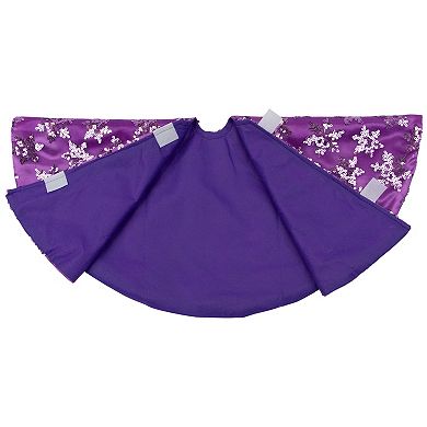 Northlight Seasonal 20-in. Purple Sequin Snowflake Christmas Tree Skirt