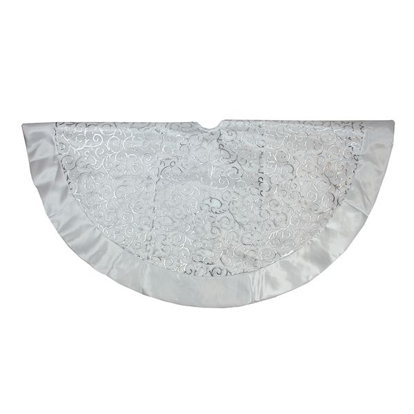 Silver tree skirt sale