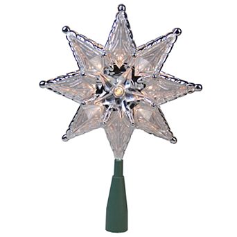 Northlight Seasonal Pre-Lit Silver Star Christmas Tree Topper