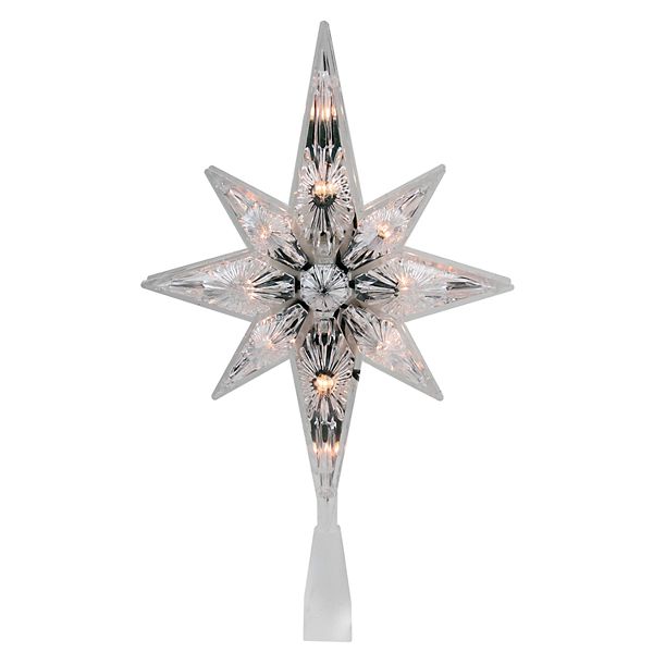 Northlight Seasonal Pre-Lit Faceted Star Christmas Tree Topper