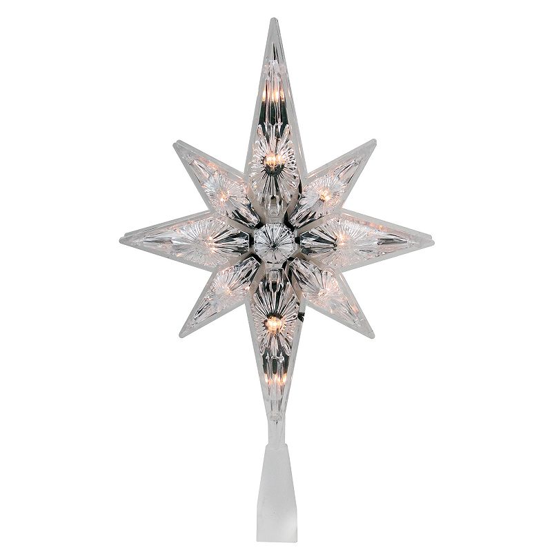 Northlight Seasonal Pre-Lit Faceted Star Christmas Tree Topper, Multicolor