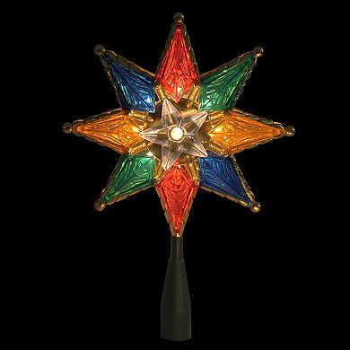 Northlight Seasonal Pre-Lit Multi-Colored Star Christmas Tree Topper 