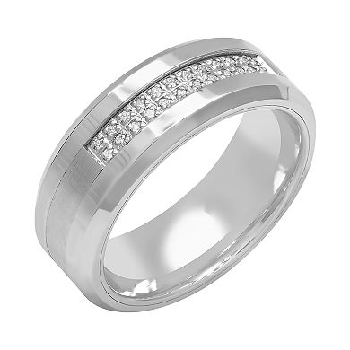 Men's 1/10 Carat T.W. Diamond Cobalt Band