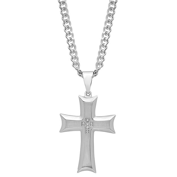 Kohl's cross necklace deals men's