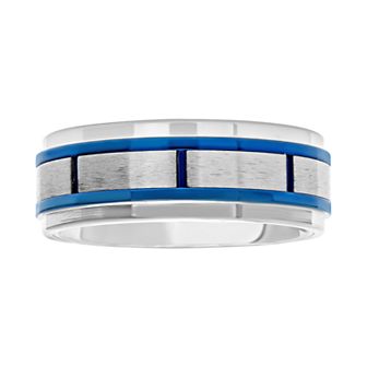 Steel Nation Men's Two-Tone Stainless Steel Brick Band