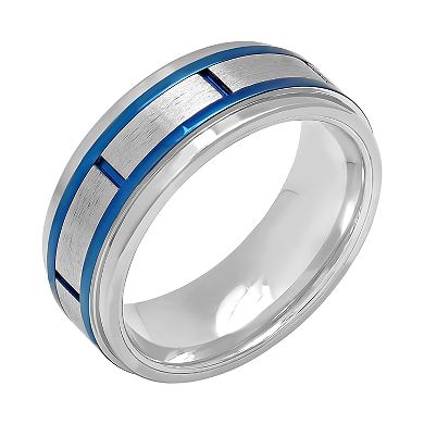 Steel Nation Men's Two-Tone Stainless Steel Brick Band