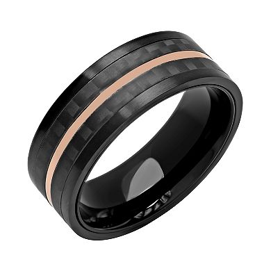Men's Two-Tone Stainless Steel Stripe Band