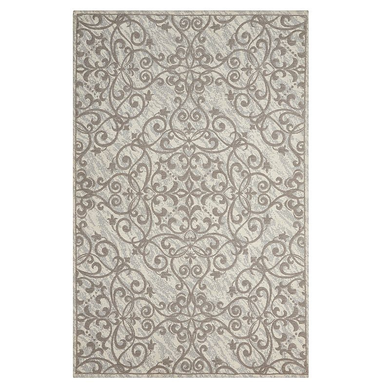 Nourison Damask Anchor Area Rug, Multicolor, 5X7 Ft