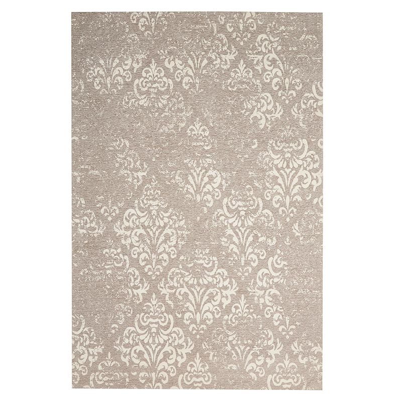 Nourison Damask Distressed Area Rug, Multicolor, 5X7 Ft