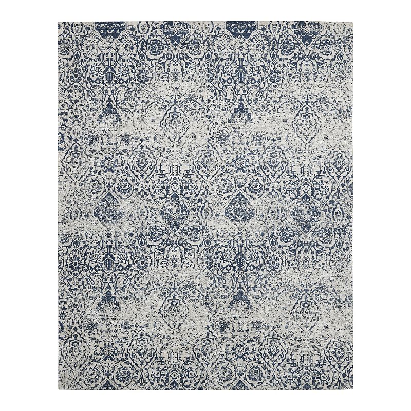 Nourison Damask Vintage Area Rug, Blue, 9X12 Ft