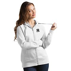 Lids New York Yankees Fanatics Branded Women's Striped Arch Pullover Hoodie  - White