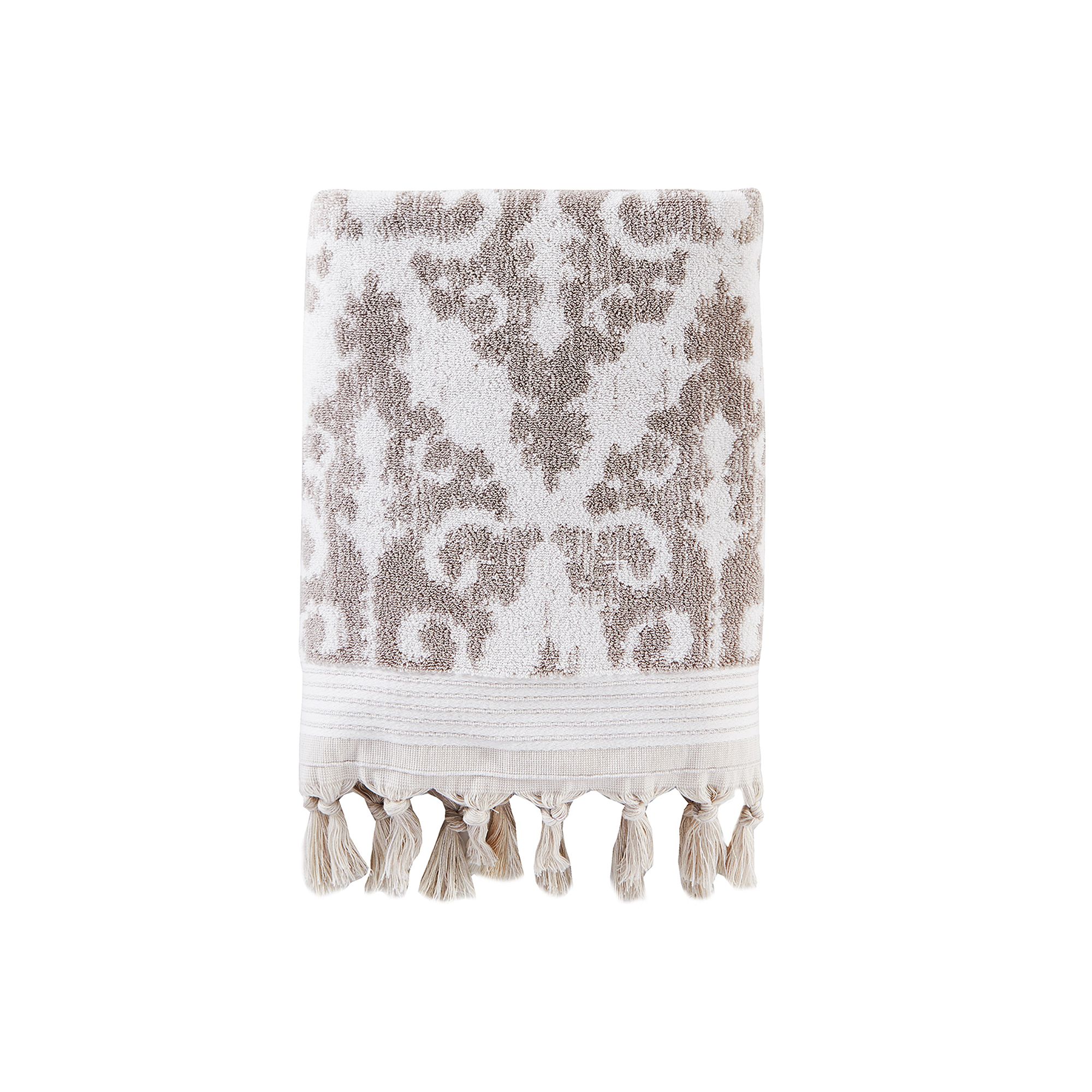 Saturday Knight, Ltd. Mirage Fringe Bath Towel, Gray