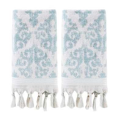 Saturday Knight, Ltd. Mirage Fringe 2-pack Hand Towel Set