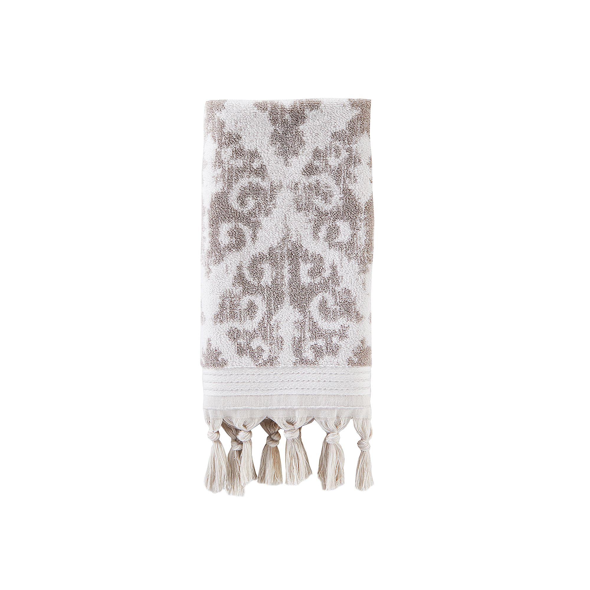 Saturday Knight, Ltd. 2-Piece Mirage Fringe Hand Towels, Gray