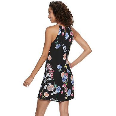 Juniors' Candie's Pleated Halter Swing Dress
