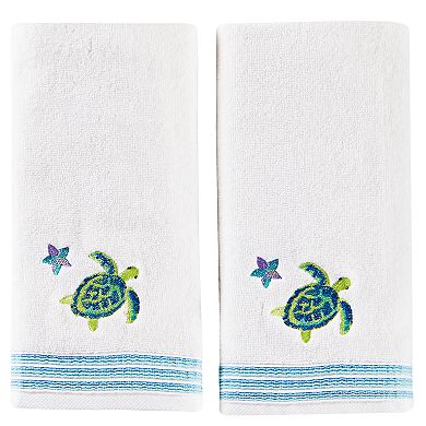 Saturday Knight, Ltd. 2-pack Watercolor Ocean Hand Towel Set