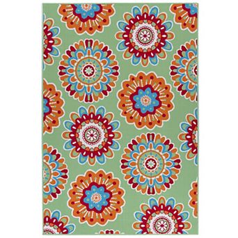 Sonoma Goods For Life® Floral Medallion Indoor / Outdoor Area or Throw Rug