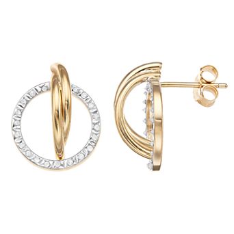 Diamond Mystique Sterling Silver Diamond Accent Off-Ear Stud Earrings