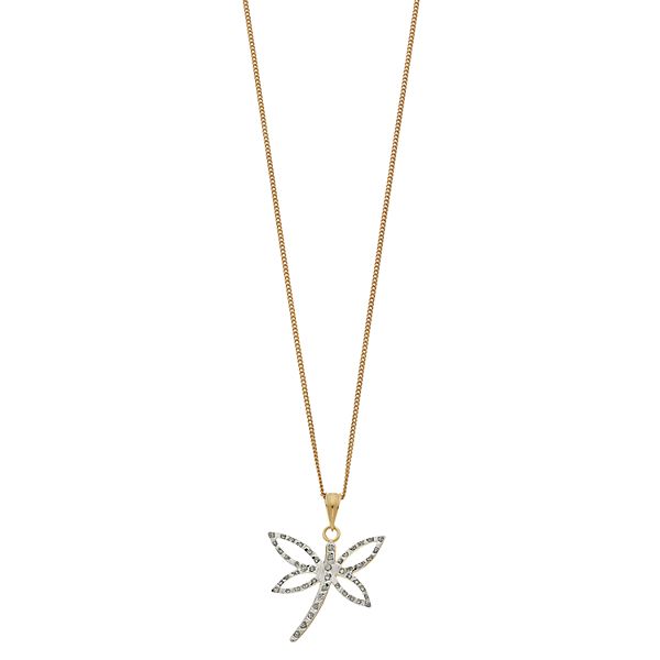 Download Diamond Mystique Sterling Silver Diamond Accent Dragonfly Pendant Necklace