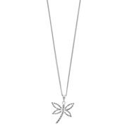 Diamond Mystique Sterling Silver Diamond Accent Dragonfly Pendant Necklace