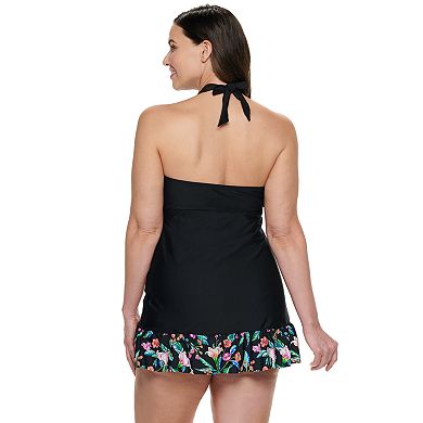 Plus Size Apt. 9® Halter One-Piece Swimdress