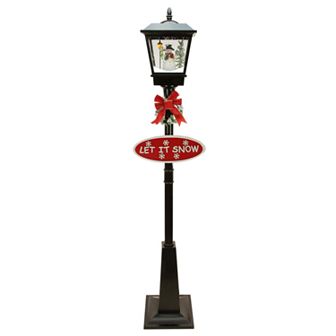 Northlight Seasonal Musical Snowing Christmas Street Lamp