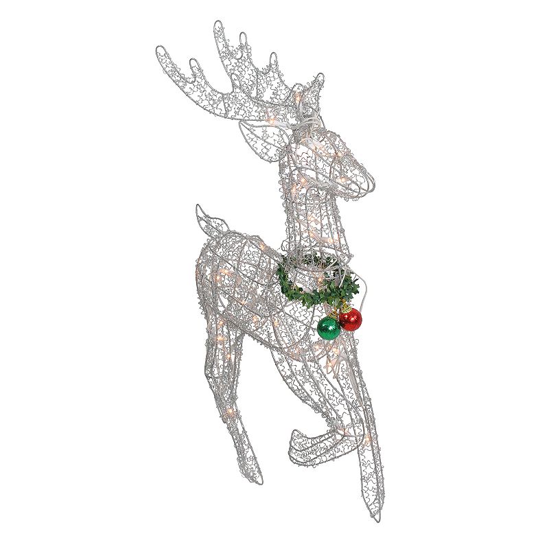 Northlight Seasonal 25 Lighted Prancing Reindeer Christmas Outdoor Decor