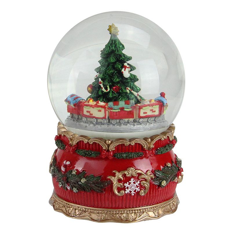 Northlight Seasonal Musical Christmas Water Globe, Red