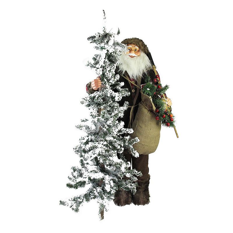 Northlight Seasonal Santa Claus Christmas Figure, Brown