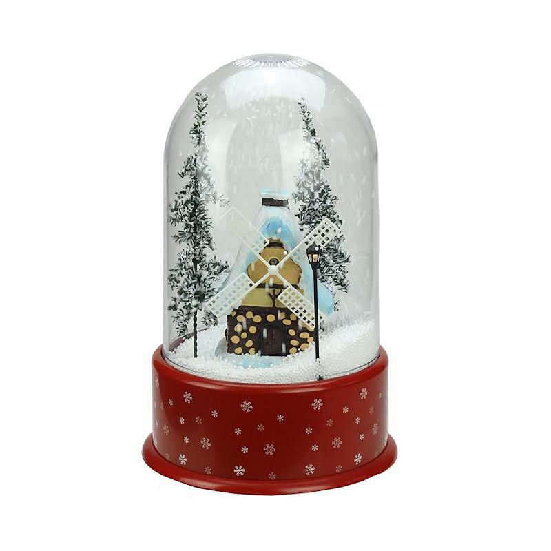 Northlight Seasonal Lighted Musical Christmas Snow Dome, Red