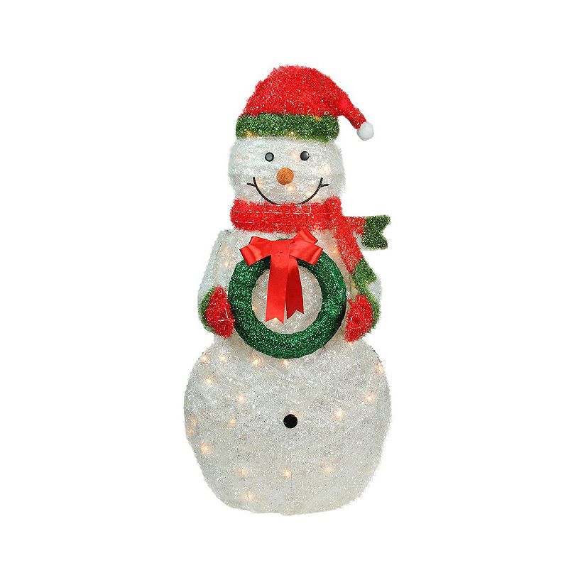 Northlight Seasonal Lighted Christmas Snowman Decoration, White