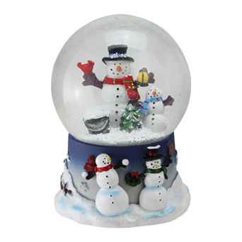 Northlight Snowman and Snow-Son Musical Christmas Snow Globe Glitterdome
