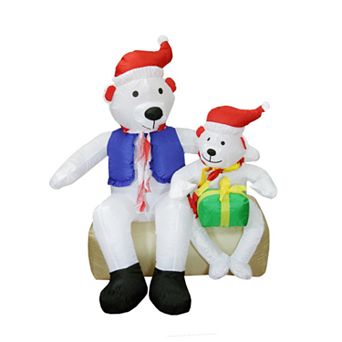 Northlight 4' Inflatable Polar Bear Family Lighted Christmas Yard Art Decoration