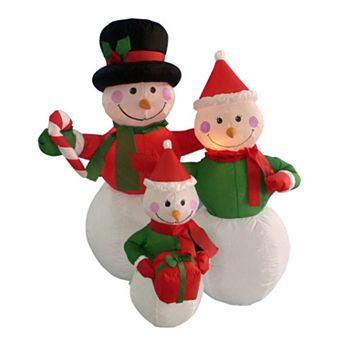 Northlight Seasonal 4 Ft. Inflatable Snowman Family Decoration