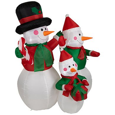 Northlight Seasonal Inflatable Snowman Family Decoration