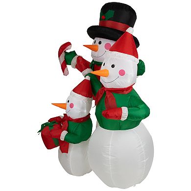 Northlight Seasonal Inflatable Snowman Family Decoration