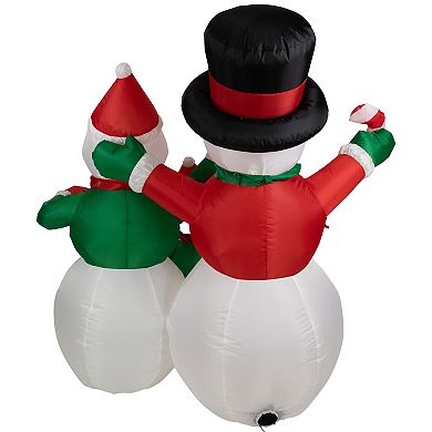 Northlight Seasonal Inflatable Snowman Family Decoration