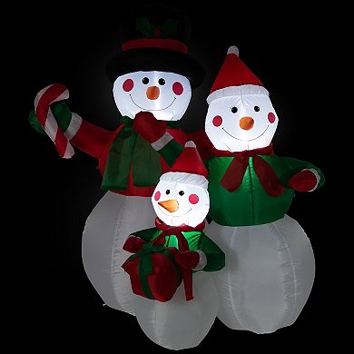 Northlight Seasonal Inflatable Snowman Family Decoration
