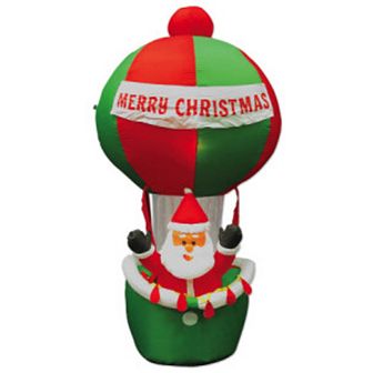 Northlight Seasonal Inflatable Santa Hot Air Balloon Decoration