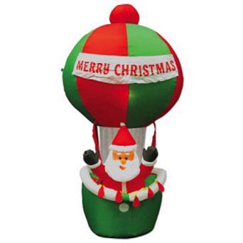Northlight Seasonal Inflatable Santa Hot Air Balloon Decoration