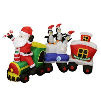 Northlight Seasonal 6 Ft. Christmas Train Inflatable Decoration
