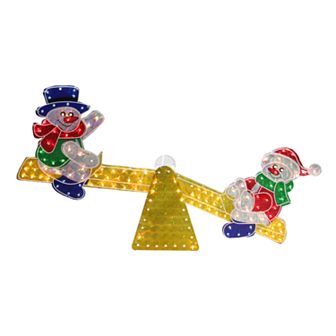 Northlight Seasonal Snowman Seesaw Decoration